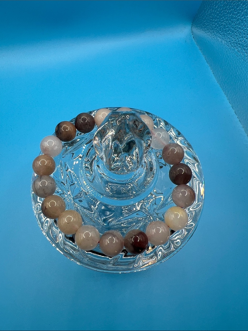 Multitone Natural Stone Beaded Stretch Bracelet